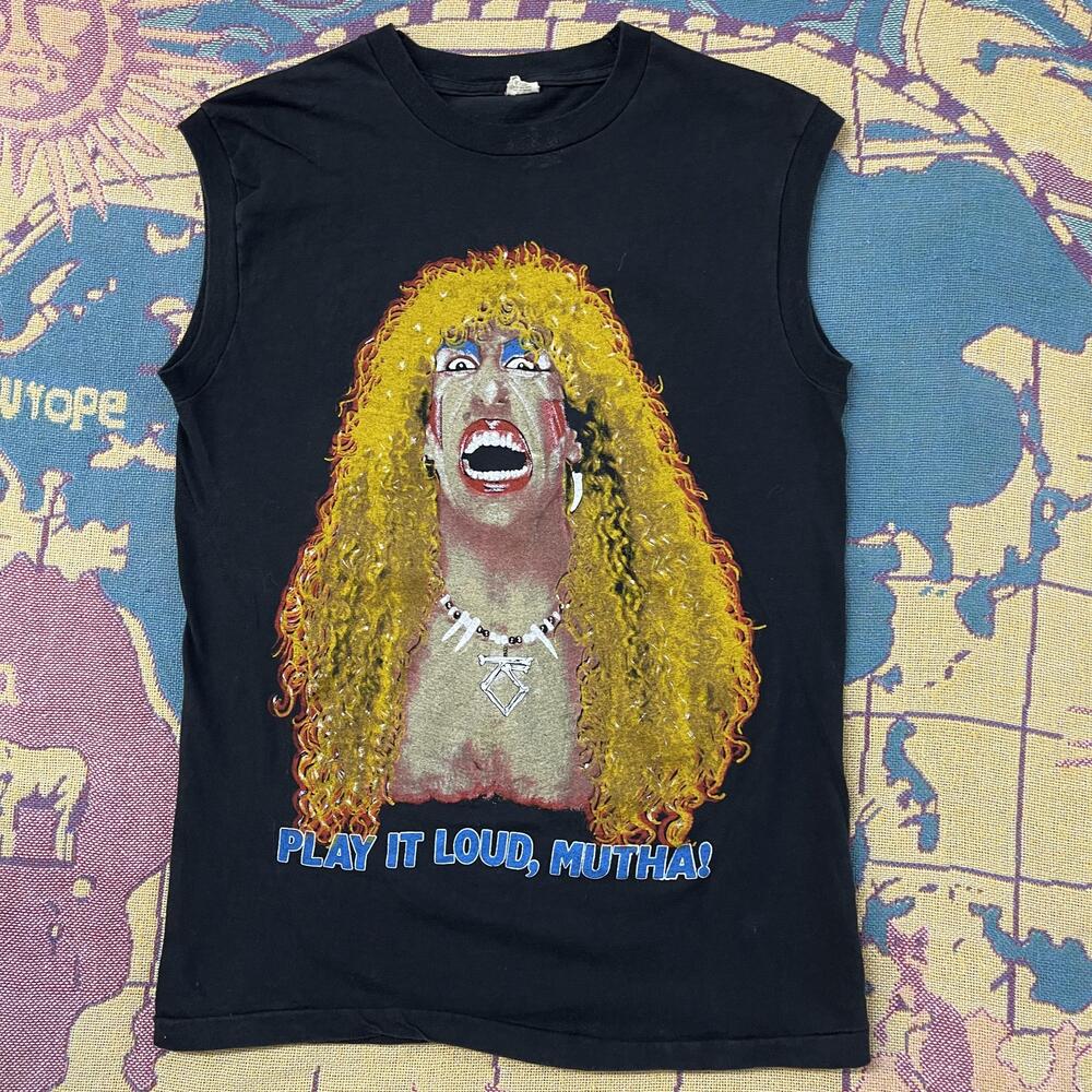 Vintage Twisted Sister Shirt Mens MEDIUM sleeveless, Stay Hungry Tour 1984 80s